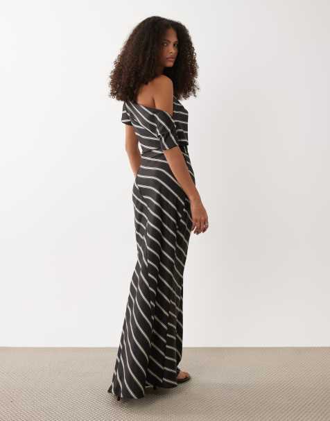chinese dress ladies Linen Maxi Beach Dress Livia Xs / Pure Black main image 1