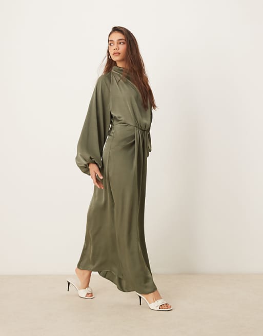 blouson dress Breezy streamlined line that flatters without clinging ASOS DESIGN draped blouson sleeve