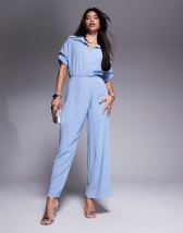 Vero Moda wide leg jumpsuit in mono abstract print 