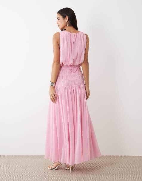 plus size long dresses with sleeves Plus Size Empire Waist Chiffon Maxi Dress with Long Lantern Sleeves   Ever-Pretty Plus