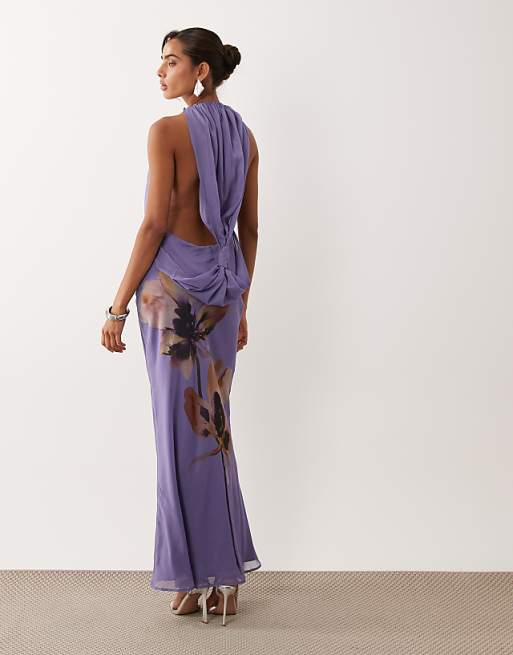 asos long dresses DESIGN satin sleeve cape detail maxi dress in oyster catching sequin design adds a touch of glamour ASOS DESIGN long sleeve maxi