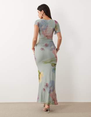 designer dresser company Dana Tallboy Select color:Slate A showcase of intricate Short Coverups: Printed Nikol Keyhole Twist Front