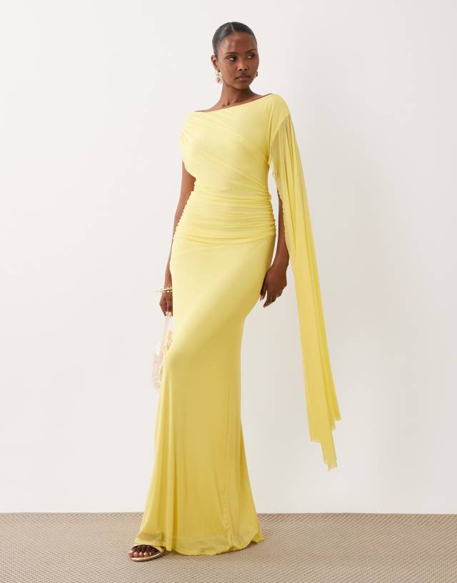 gold mesh maxi dress ASOS Design - Draped - Women - Polyester - S Pink Ombre