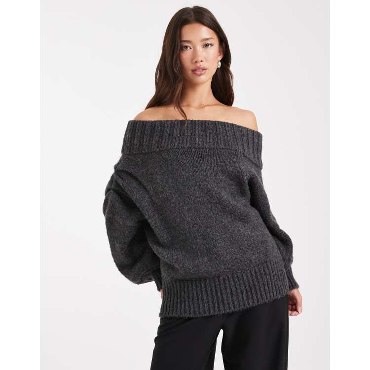 トップス Dlys Off shoulder sweat shirts charcoal 209510148-1-charcoal?$n_750w$&