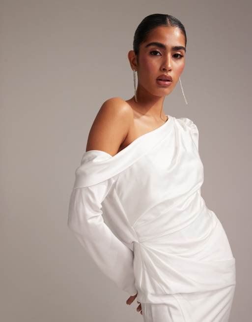 elegant satin midi dress Aspen Midi Dress - Sage Satin Slip Dress