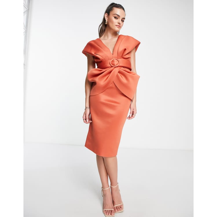 Asos apricot sale dress