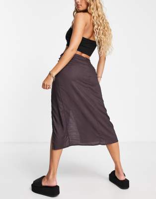 floaty midi skirt with split