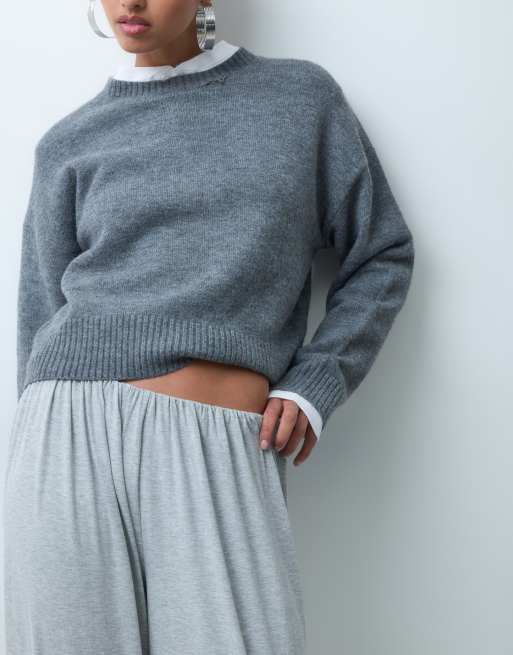 ASOS DESIGN drapey oversized jersey-ballonbukser i gråmeleret, 4 af 5
