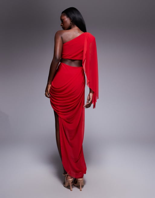 ASOS DESIGN – Drapiertes Minikleid in Rot, 3 von 4