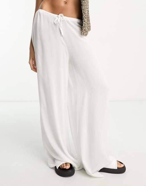 ASOS Semi Sheer Pants in White