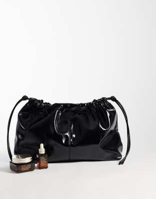 Asos Design Drawstring Pouch In Black