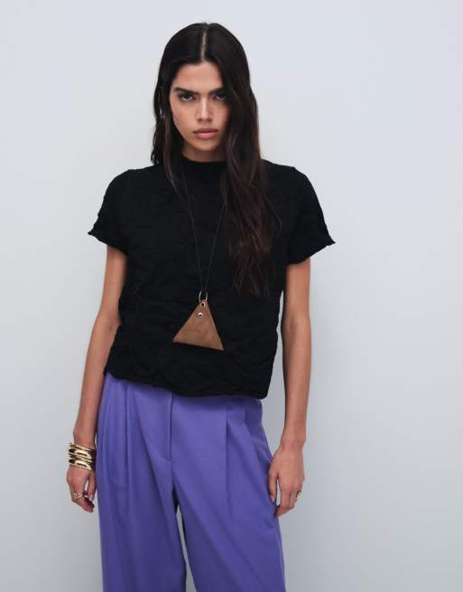 ASOS DESIGN – Dreieckiger Anhänger-Beutel in Hellbraun, 5 von 5