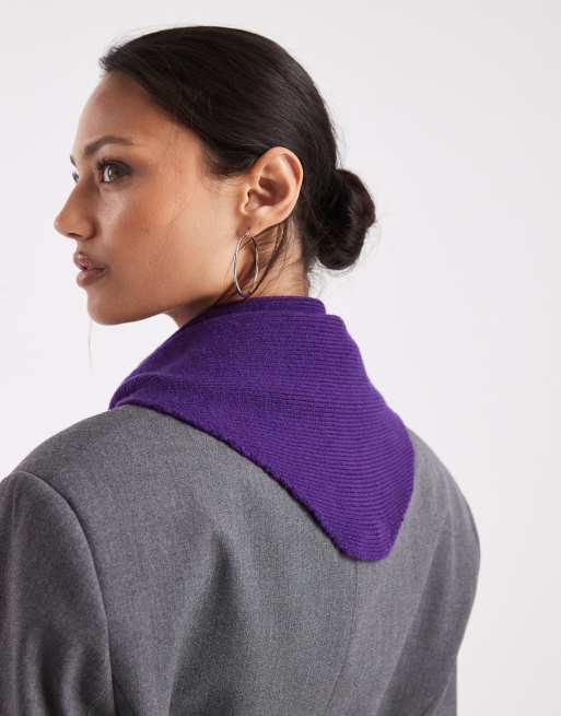 ASOS DESIGN – Dreieckiger Strickschal in Violett, 2 von 3
