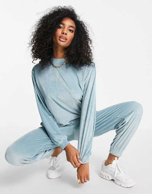 ASOS DESIGN – Dres oversize o bardzo luźnym kroju z joggersami, w kolorze alg morskich