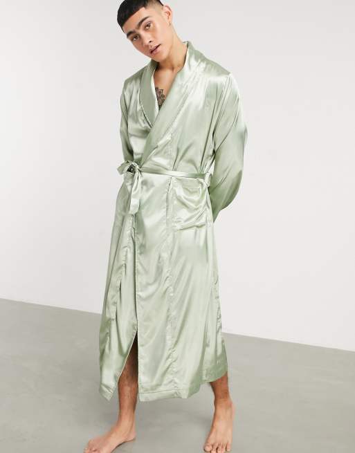ASOS DESIGN dressing gown in mint