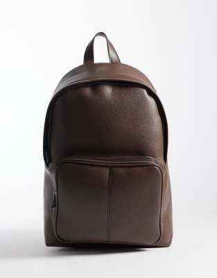 Asos Design Dressy Backpack In Brown