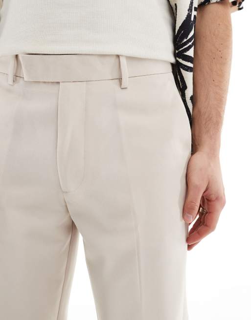 ASOS DESIGN dressy straight leg pants in stone, 3 of 5
