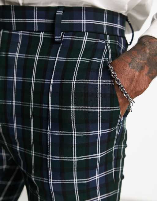 Tartan plaid skinny outlet pants