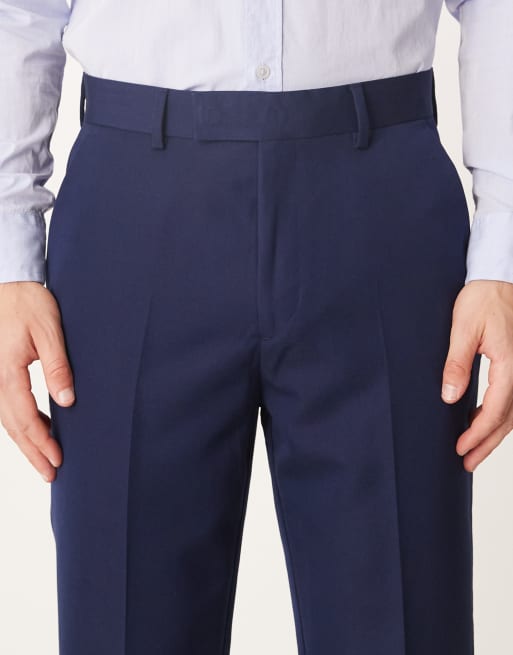 ASOS DESIGN dressy tapered fit pants in navy