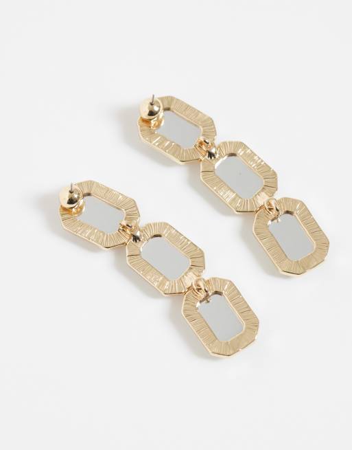 ASOS DESIGN - Drievoudige oorhangers met zilveren kristallen, 2 van 4