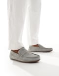[ASOS DESIGN] ASOS DESIGN driver loafers in blue suede 43 BLUE