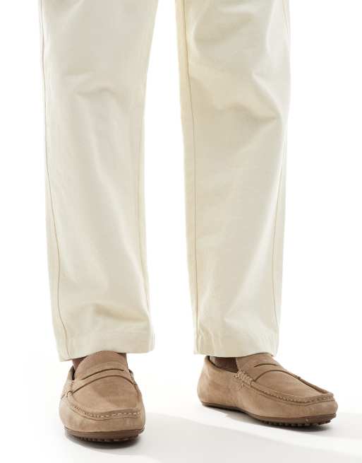 ASOS DESIGN drivers in stone suede, 4 of 4