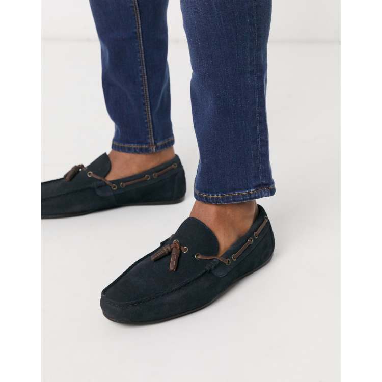 Navy blue sales driving shoes