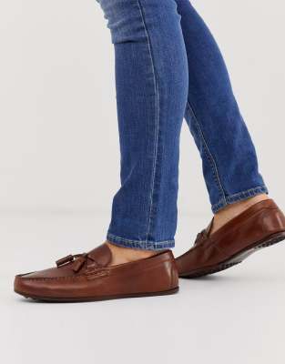 tan driving loafers
