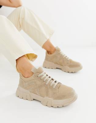 sand chunky trainers