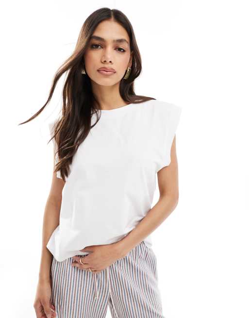 ASOS DESIGN drop armhole tank in white | ASOS