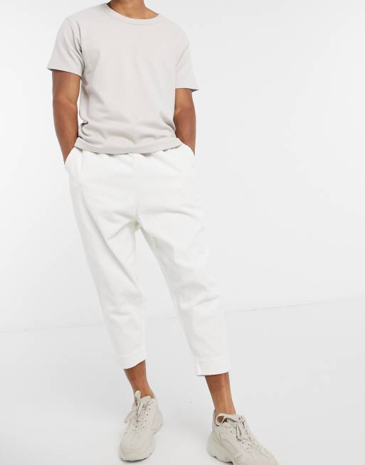 White drop sale crotch pants