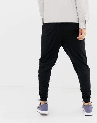 black lightweight joggers