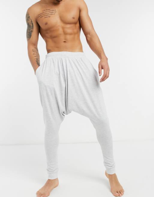 Asos drop crotch joggers with ruched detail cheap and pockets in gray