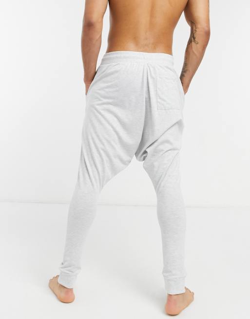 Asos drop crotch joggers with ruched hot sale detail and pockets in gray