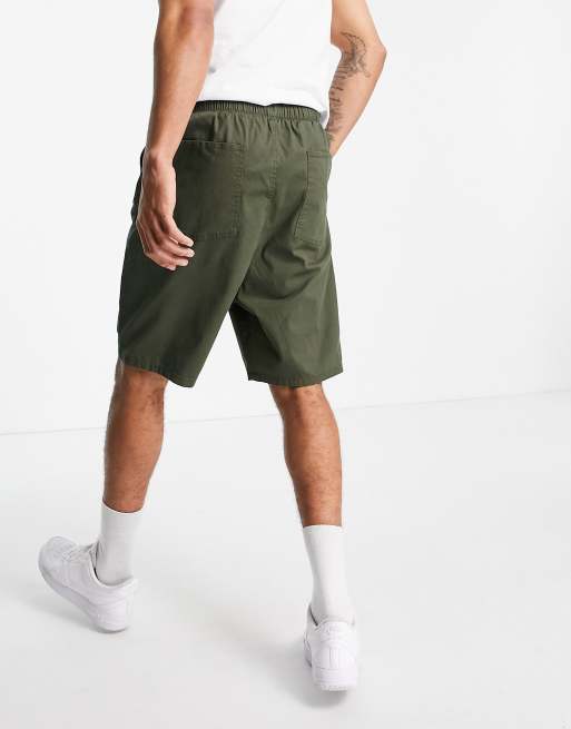 ASOS DESIGN drop crotch shorts in khaki MGREEN