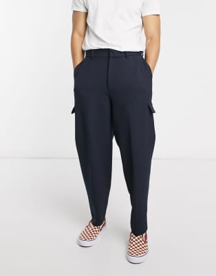 drop crotch tapered pants