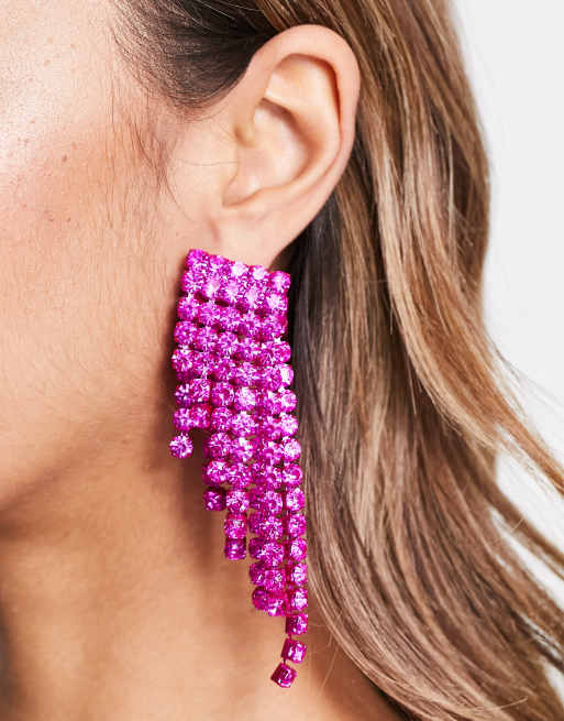 Pink store earrings asos