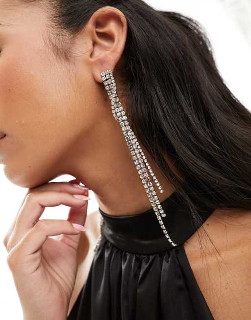 Silver hot sale dress earrings