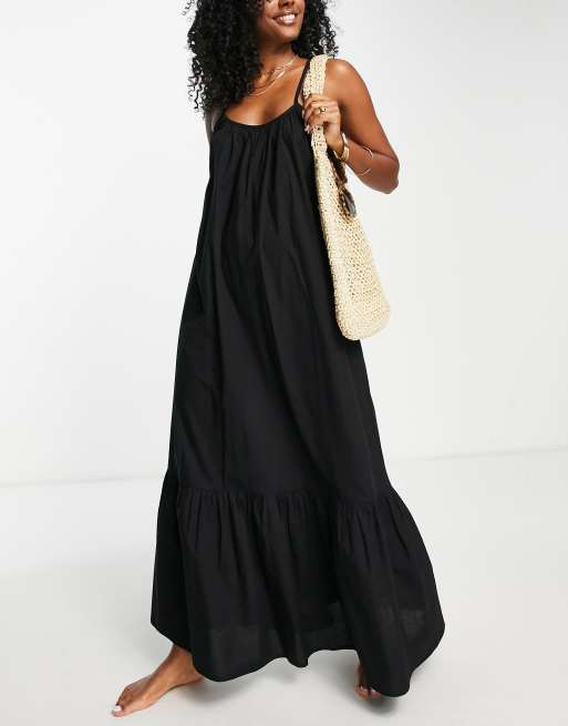 Black maxi best sale dress beach