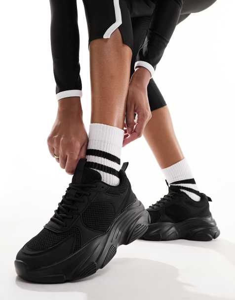 ASOS DESIGN Drop trainer in black - view 1