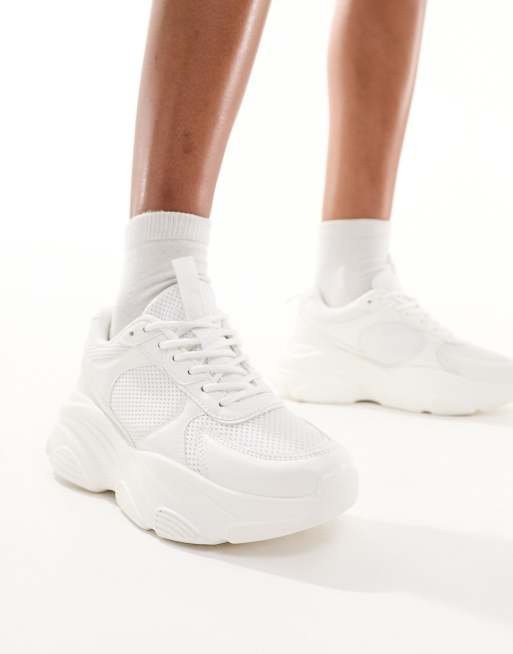 Asos design trainers in white clearance