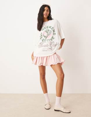 Asos Design Drop Waist Flare Mini Skirt