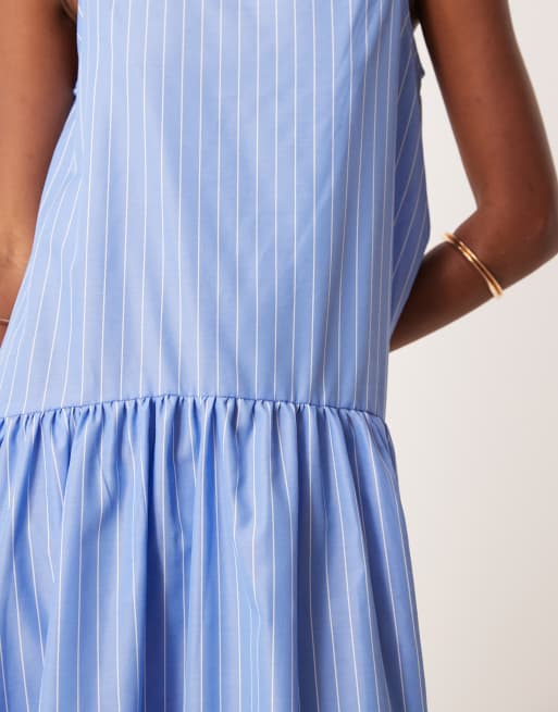 sachin and babi light blue dress Zara Zara Trafaluc Black & White Embroidered Drop-Waist Dress, S