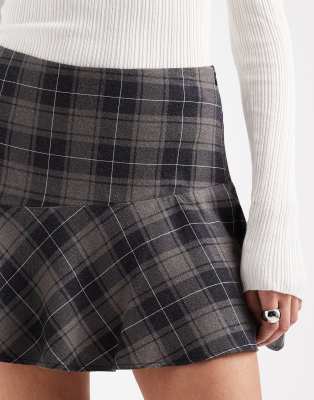 Asos Design Drop Waist Mini Skirt In Multi