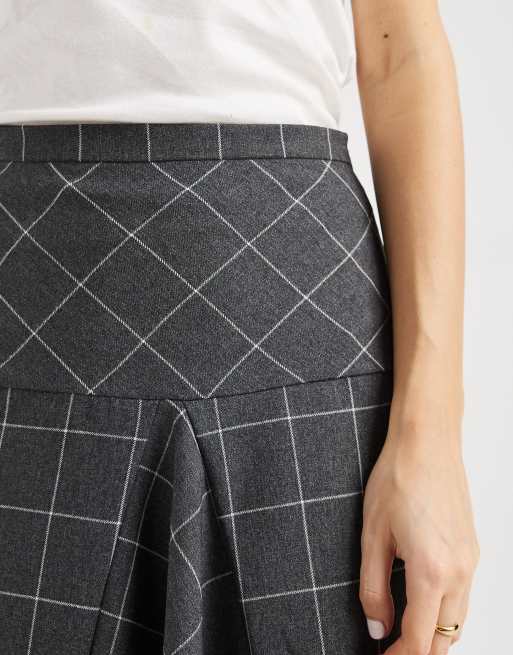 ASOS DESIGN dropped hem 90's midi skirt in plaid, 5 of 5