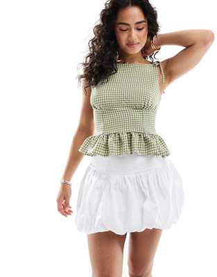 Asos Design Dropped Waist Bubble Skirt In White