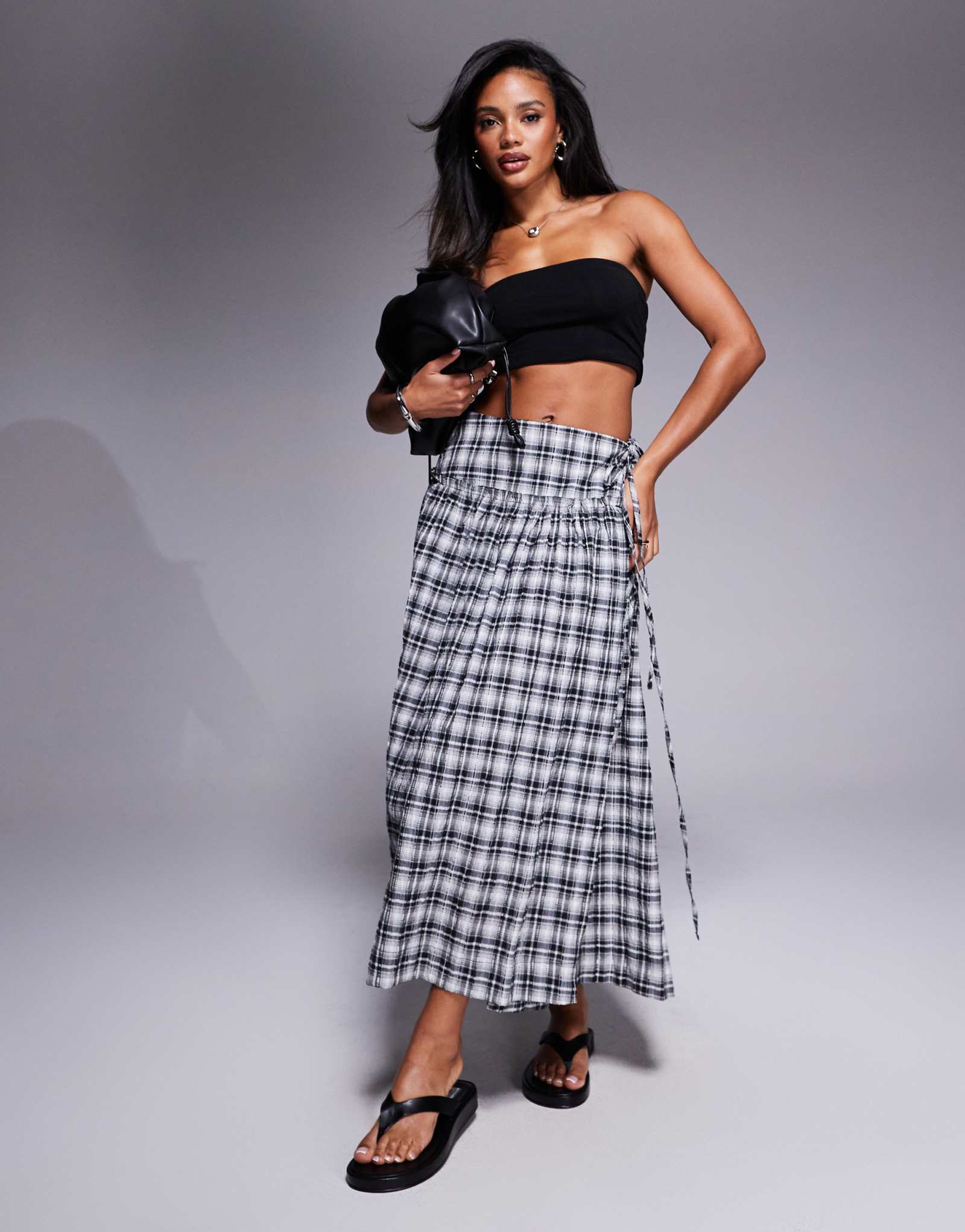 Юбка-килт в клетку с заниженной талией от ASOS DESIGN