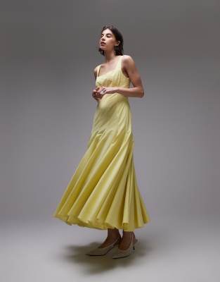 Asos Design Dropped Waist Paneled Maxi Dress