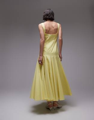 Asos Design Dropped Waist Paneled Maxi Dress