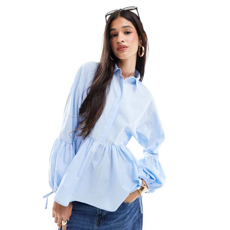 トップス HIAND/Frill peplum Shirt Frill peplum Shirt - HIAND